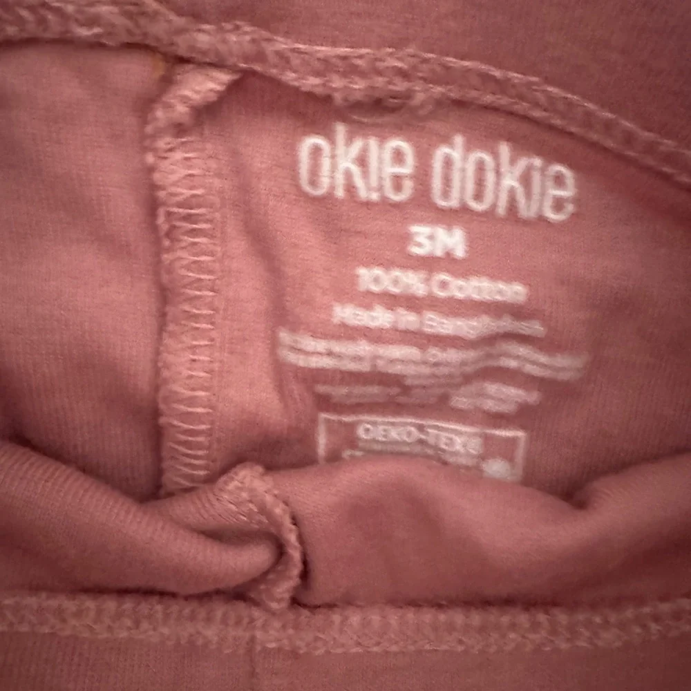 Mauve Pink Okie Dokie long sleeve onesie and Leggings Set